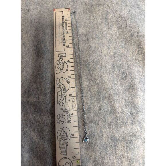 Stunning adjustable Vintage Teardrop-Shaped Blue Turquoise Silver tone Pendant a - Picture 4 of 4